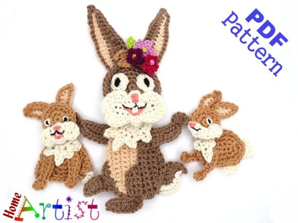 Rabbit Mom and Kids Instant PDF Download