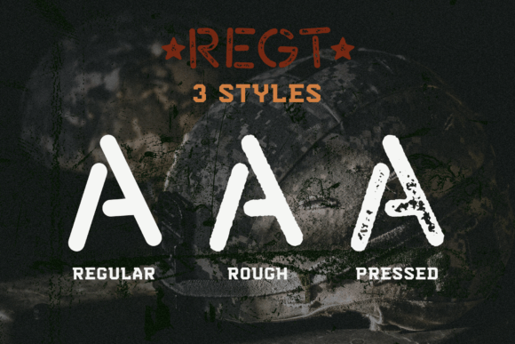 Regt Font PNG with transparent background - Preview 2