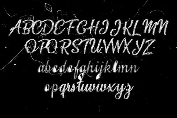Script Scribble Font PNG with transparent background - Preview 2