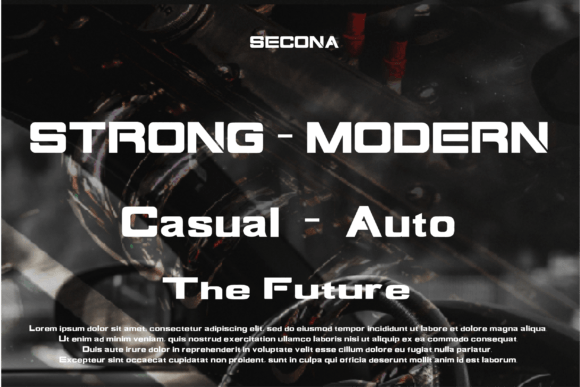 Secona Font PNG with transparent background - Preview 2