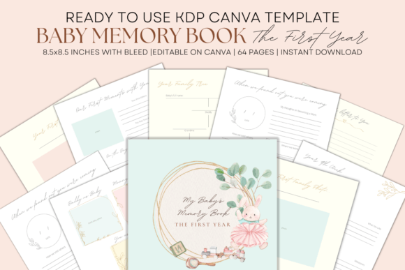 Updated Editable Baby Memory Book Canva
