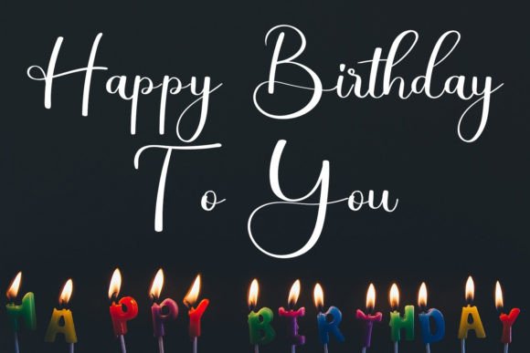 Birthday Font - Preview 1