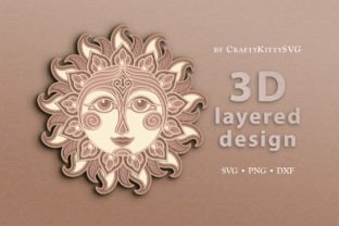 Boho Mandala Sun 3D Layered SVG Cut File · Creative Fabrica
