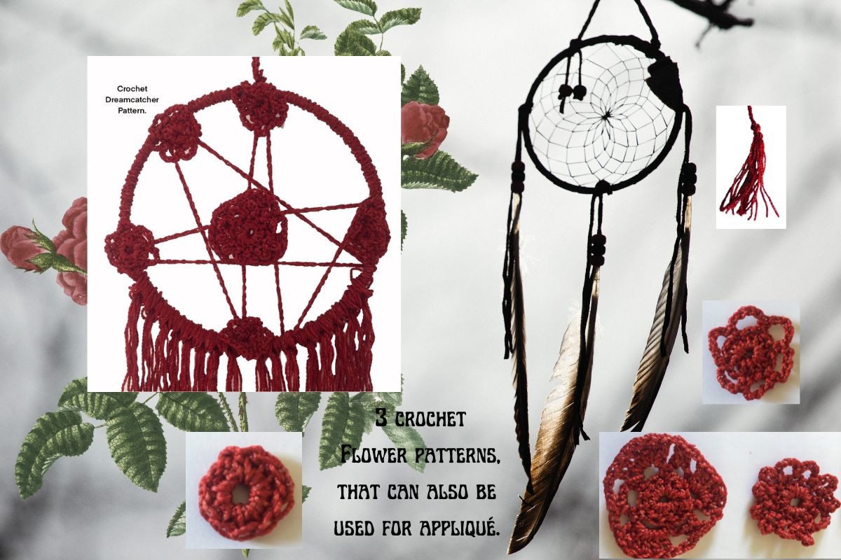 Circular Crochet Floral Dreamcatcher DIY