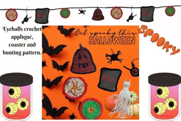 Creepy Eyeballs Crochet Tree Decor PDF