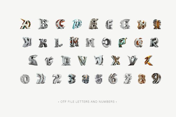 Gamer Font PNG with transparent background - Preview 1