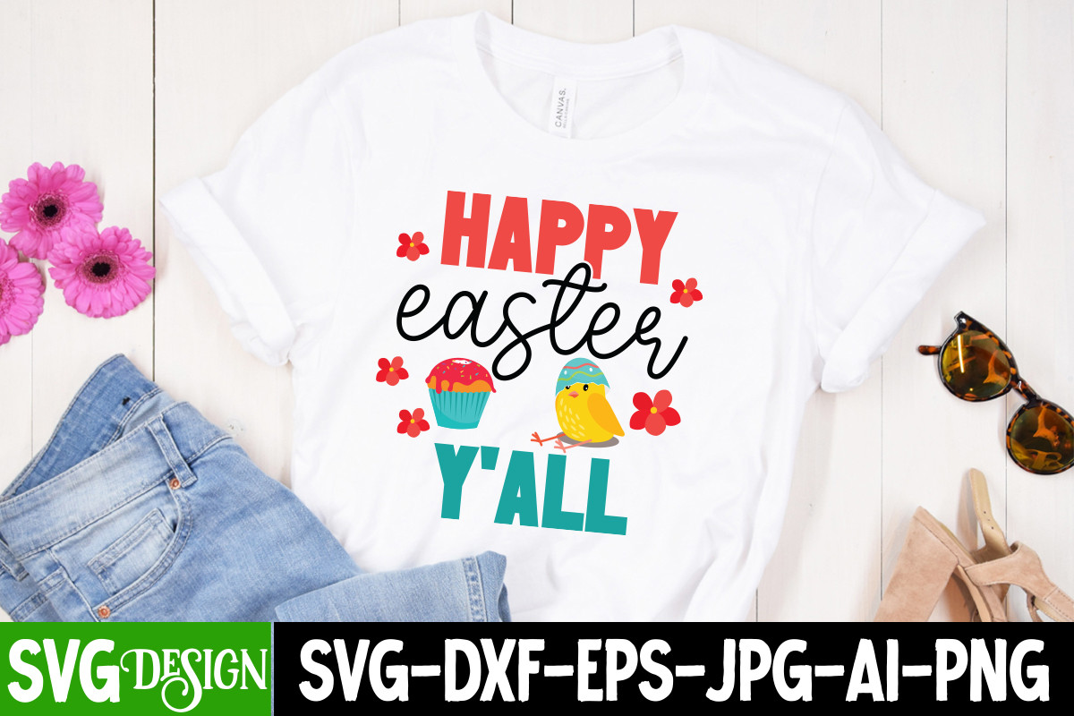 Happy Easter Y'all SVG Cut File Graphic by ranacreative51 · Creative ...