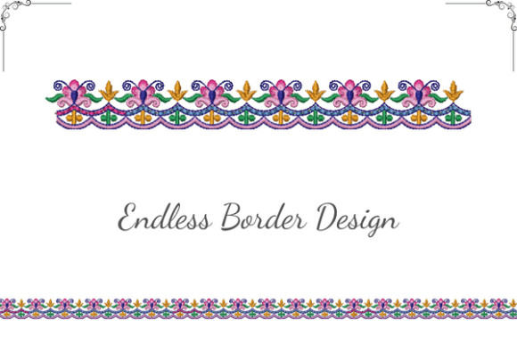 Intricate Flower Border
