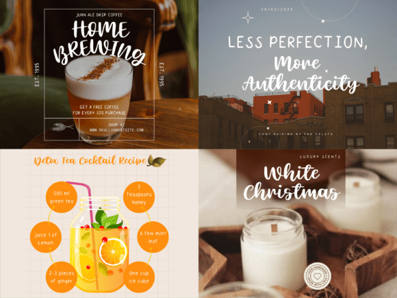 Matcha Honey Lemon Font PNG with transparent background - Preview 4