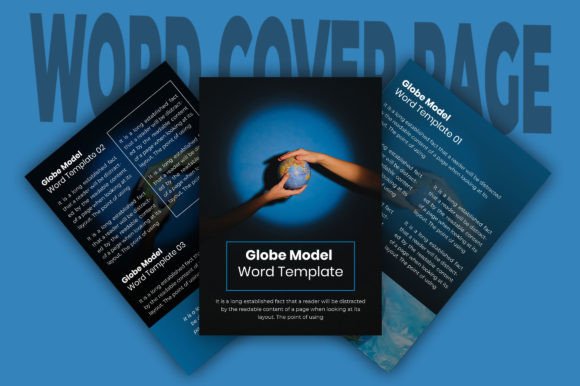 Word Cover Page Template for Globe Model - Digital