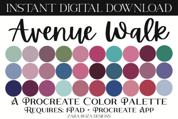 Avenue Walk Procreate Color Palette