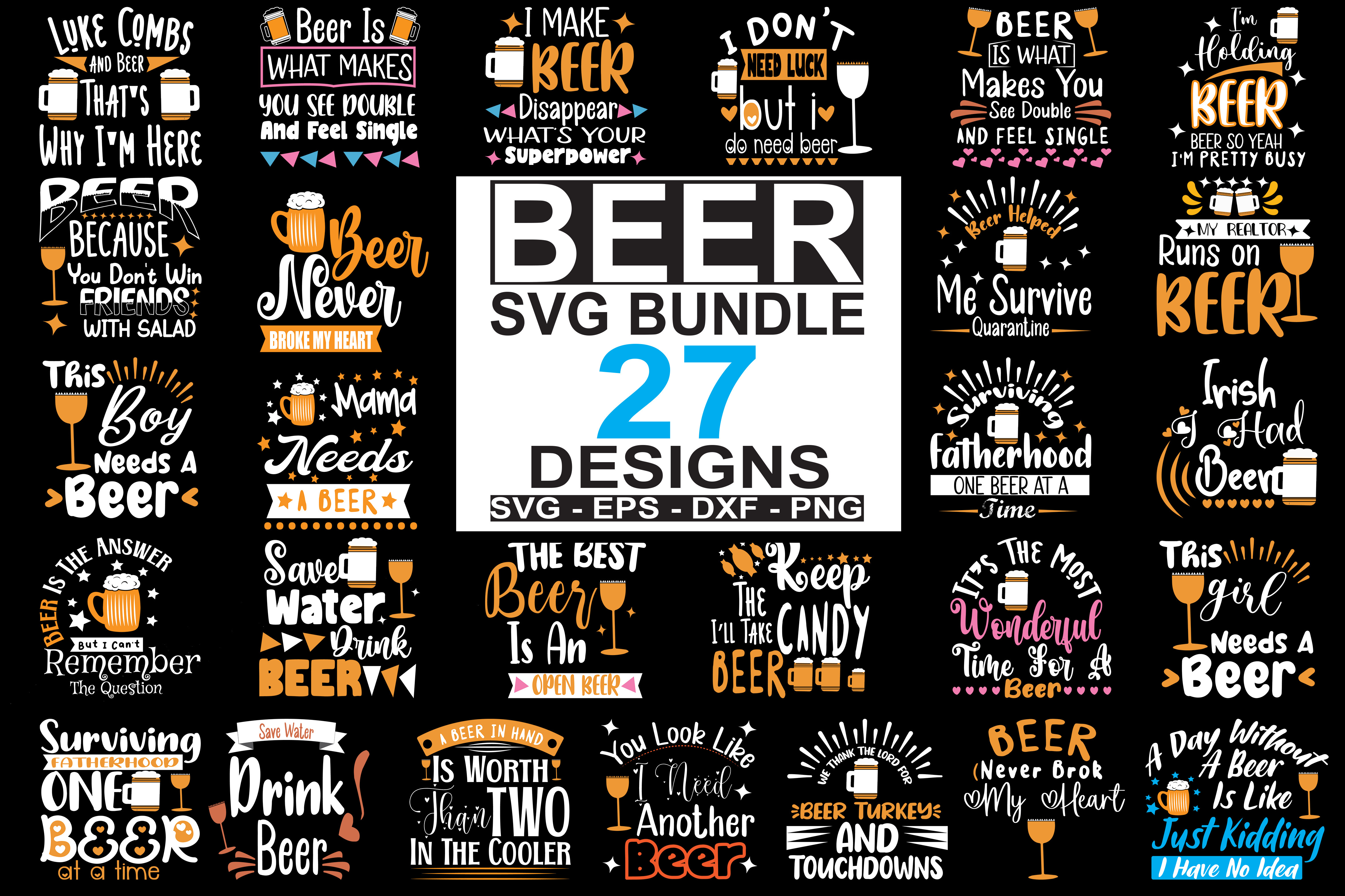 Beer SVG Bundle Includes 27 Designs Graphic by svg.in.design · Creative ...