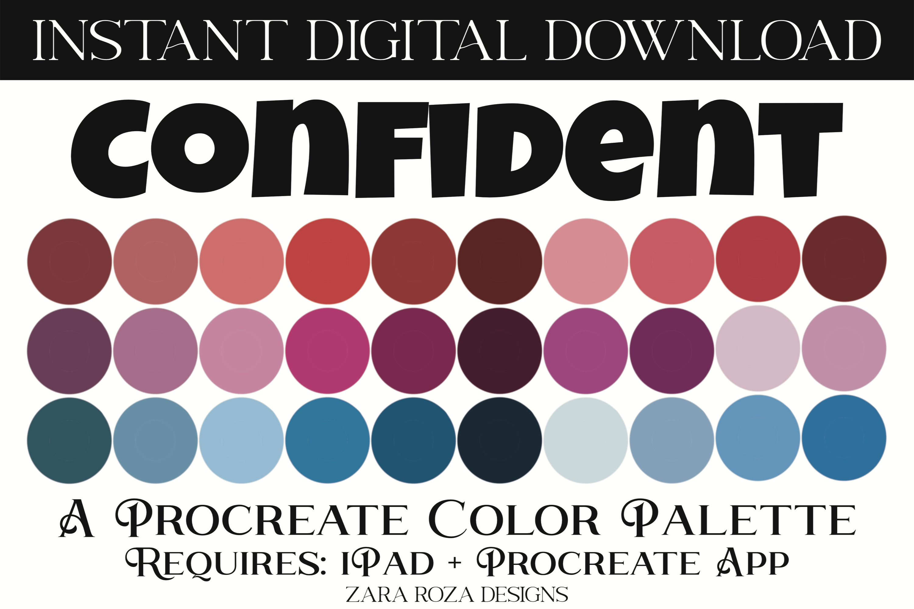Confident Procreate Color Palette