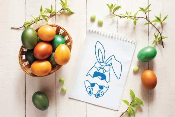 Easter Rabbit Egg Font PNG with transparent background - Preview 3