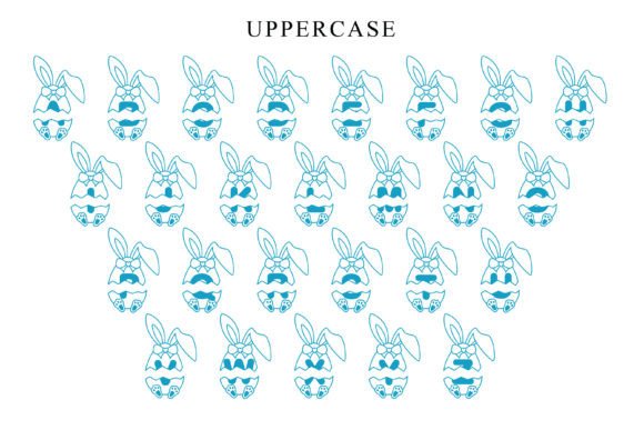Easter Rabbit Egg Font PNG with transparent background - Preview 4