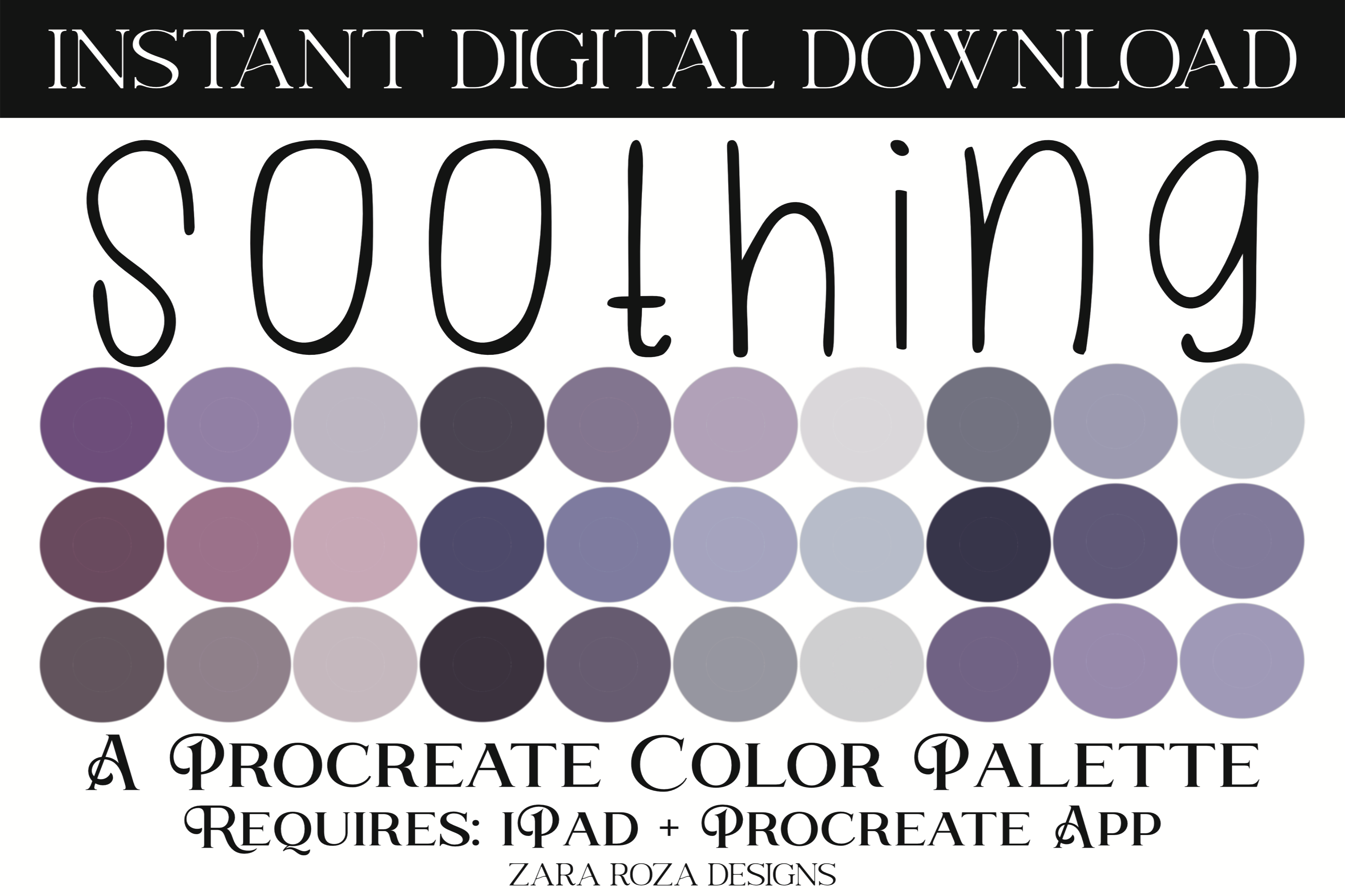 Soothing Procreate Color Palette