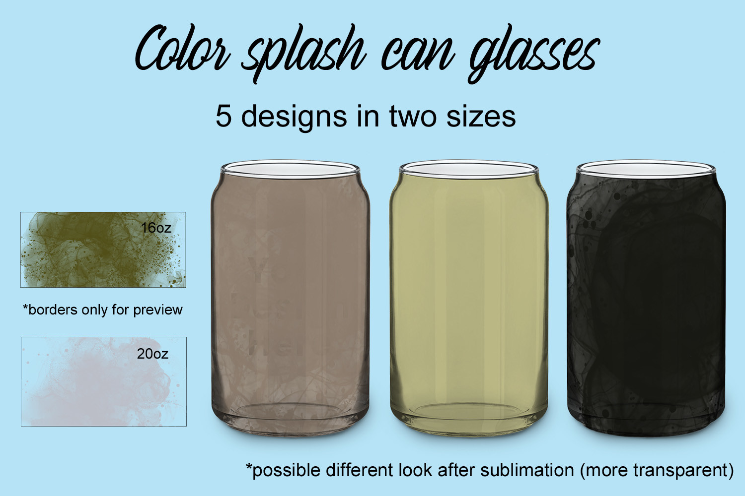 Color Splash Can Glass Wraps Graphic by Andrea Kostelic · Creative Fabrica