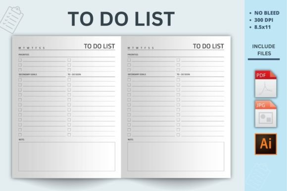 Minimal to Do List Kdp Interior