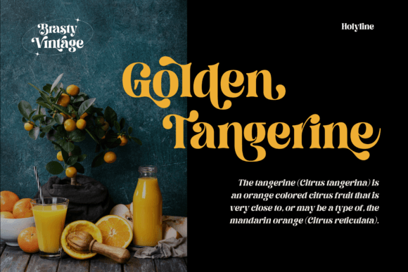 Brasty Vintage Font PNG with transparent background - Preview 1