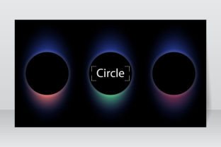 Circle banner with color gradient design