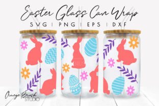 Easter Bunny Can Glass Wrap SVG PNG Graphic by Orange Brush Studio ...