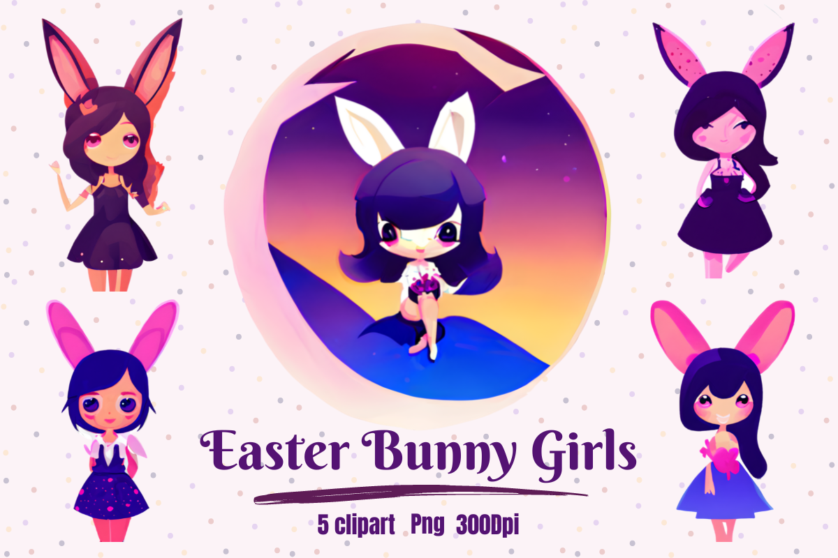 Easter Bunny Girls Graphic by Hamees Store · Creative Fabrica