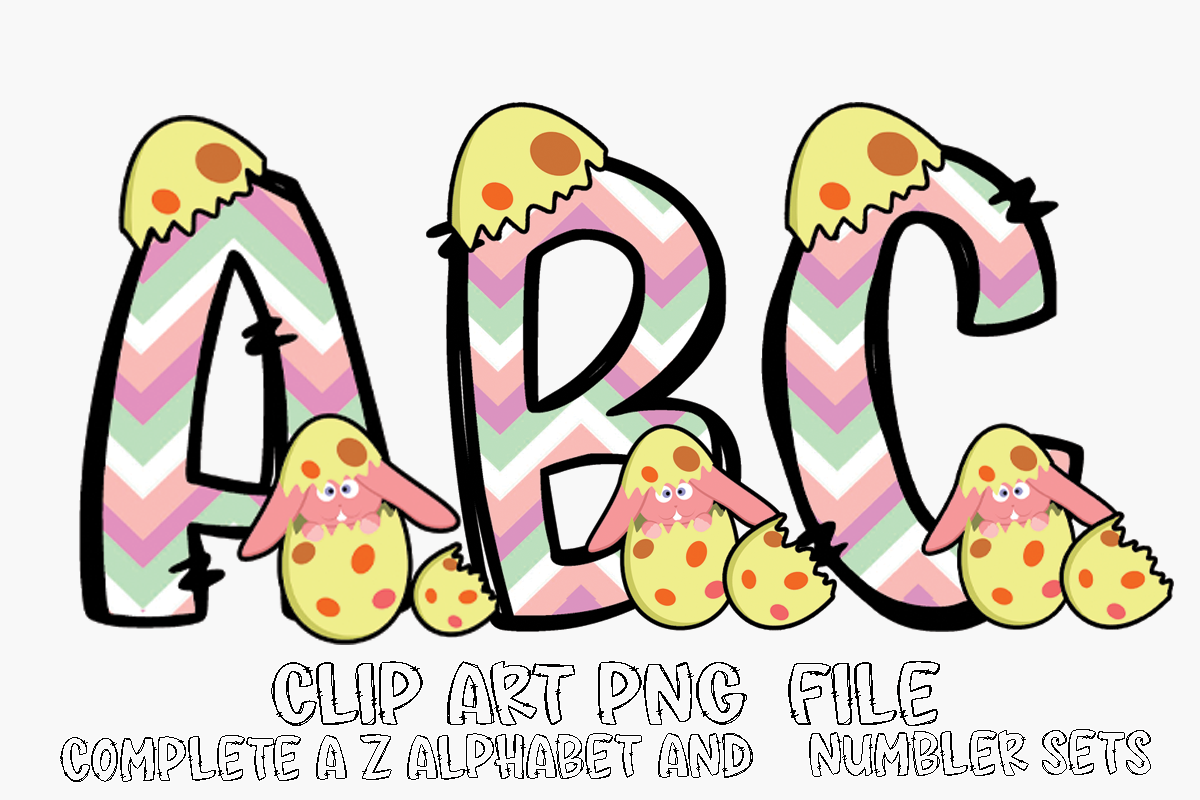 Egg Easter Alphabet Sublimation Png Graphic by YO Design · Creative Fabrica