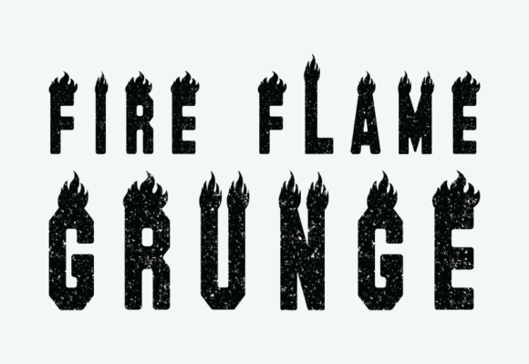 Fire Flame Grunge Font - Preview 2