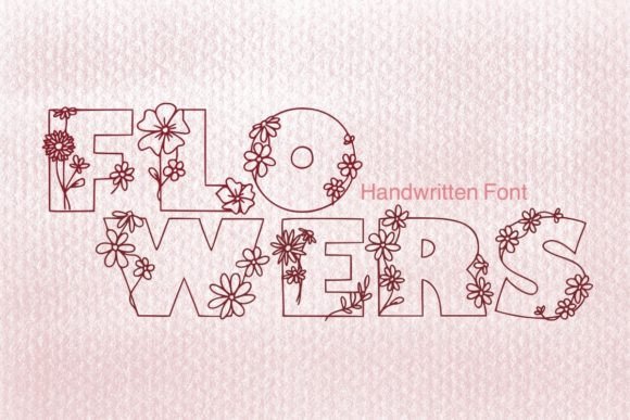 Flowers Font - Preview 1