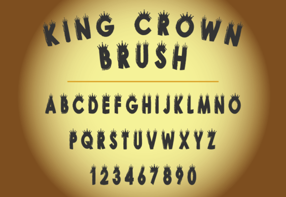 King Crown Brush Font PNG with transparent background - Preview 2