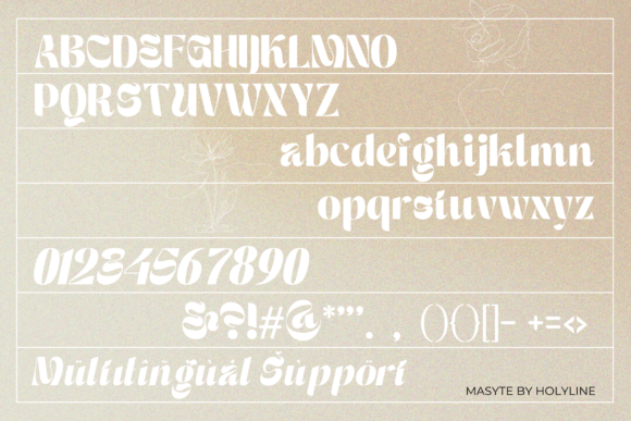 Masyte Font PNG with transparent background - Preview 5