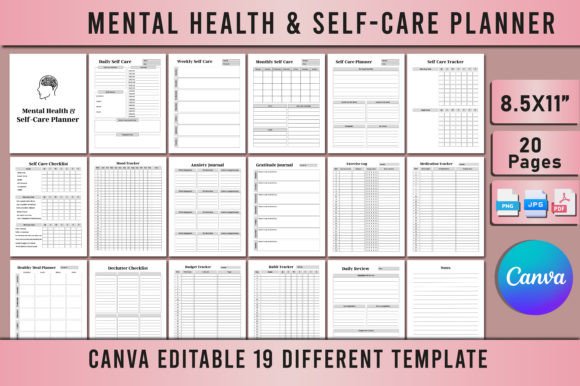 Printable Canva Planner Template Bundles Graphic by MikuWaku · Creative ...
