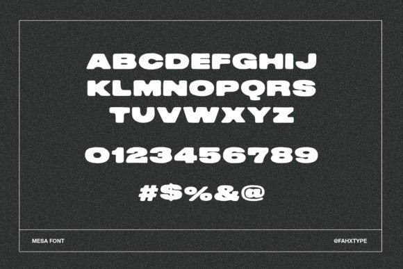 Mesa Font PNG with transparent background - Preview 1