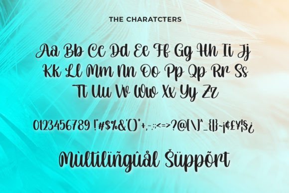 Pamela Font PNG with transparent background - Preview 6