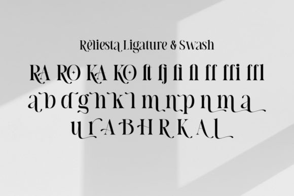 Reliesta Font PNG with transparent background - Preview 5