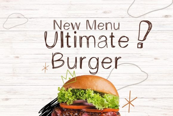 Retro Rock Font PNG with transparent background - Preview 3