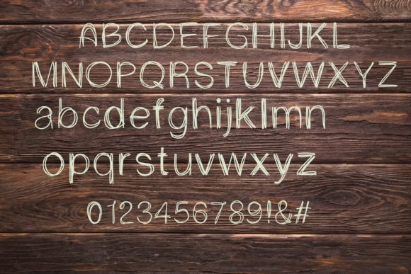Retro Rock Font PNG with transparent background - Preview 5