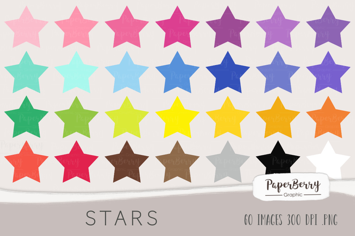 STARS : 2D Shapes Clipart