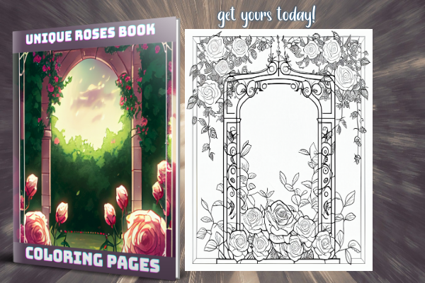 Unique Rose Coloring Pages Graphic by malachipatzan · Creative Fabrica