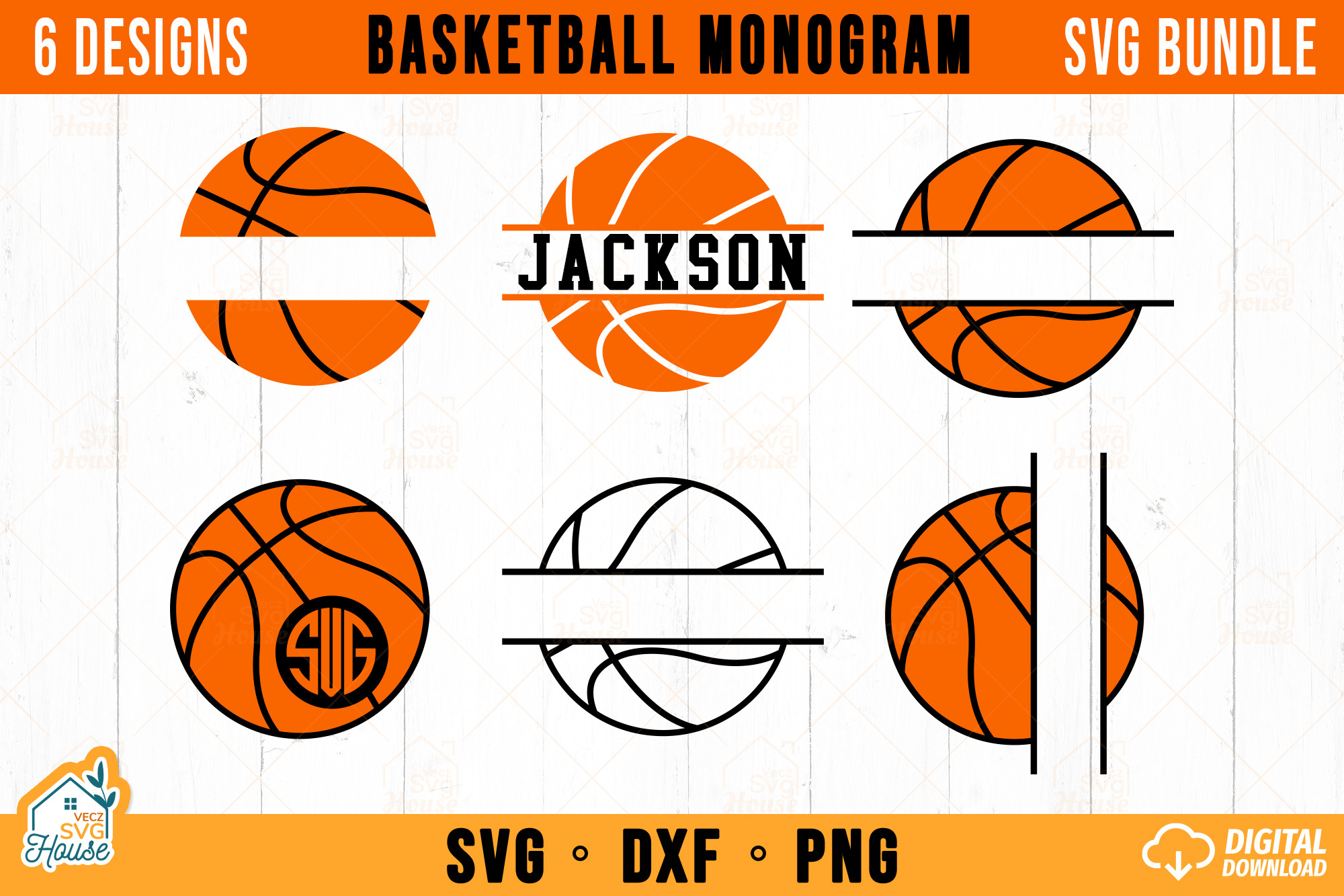 Team Name Graphics Basketball Monogram Frame SVG Team Name Graphic by VeczPNGHouse ...