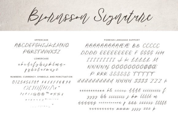 Bjornsson Signature Font - Preview 2