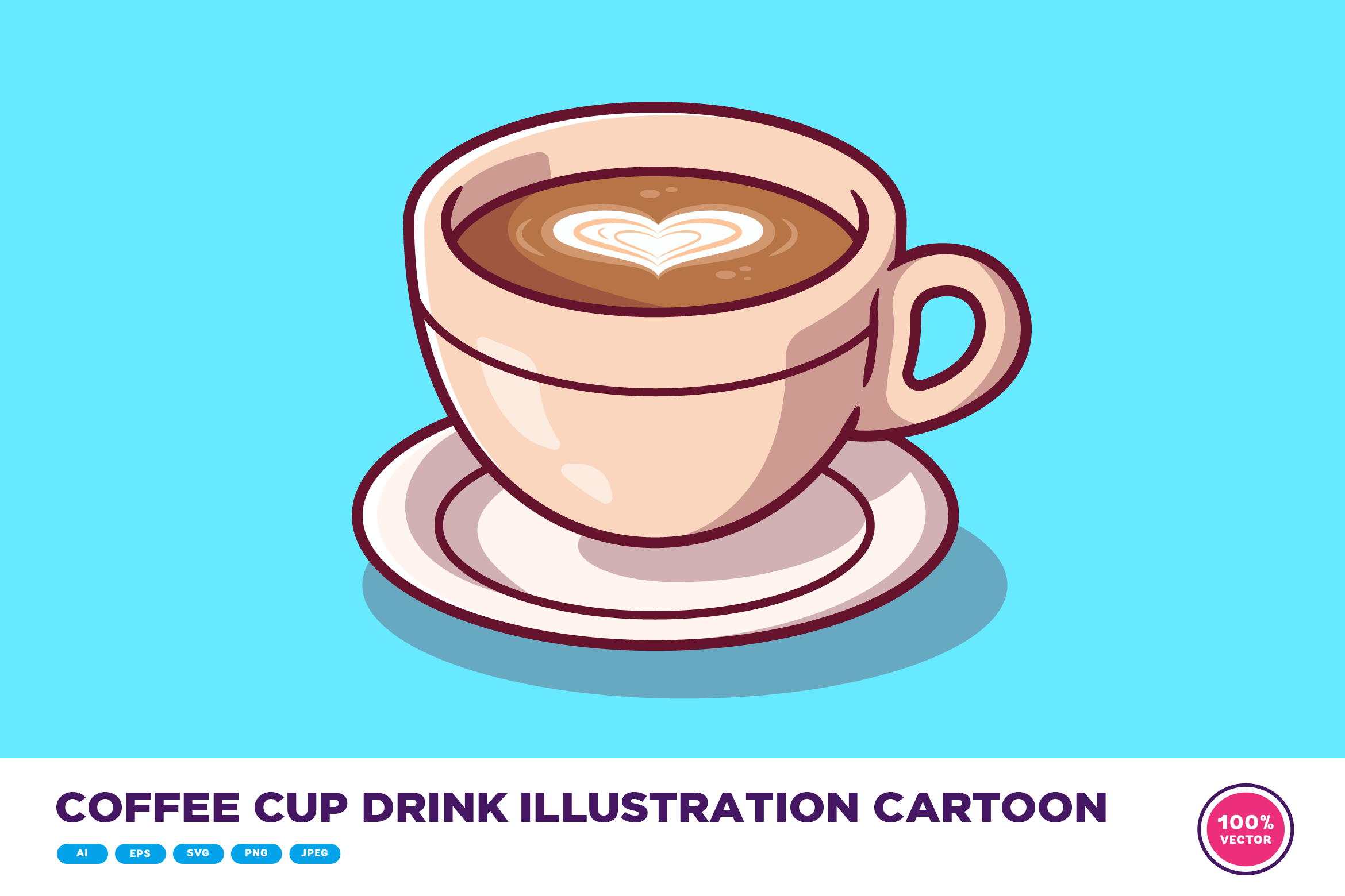 Coffee Cup Drink Illustration Cartoon Graphic by catalyststuff  Creative  Fabrica