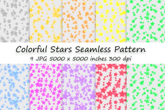 Colorful Stars Pattern or Digital Paper