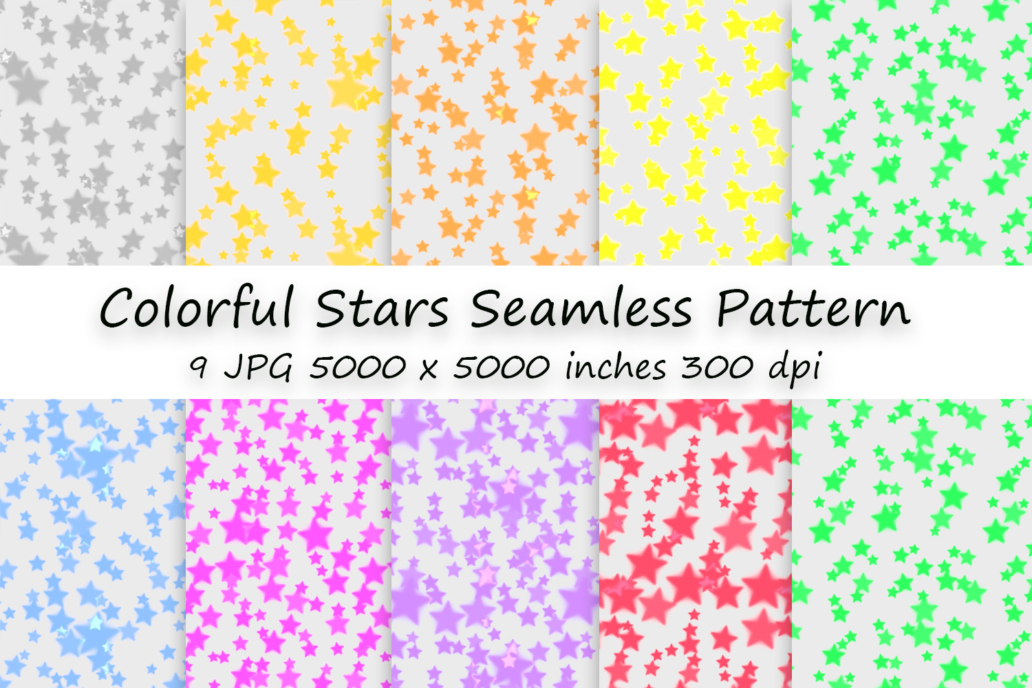 Colorful Stars Pattern or Digital Paper