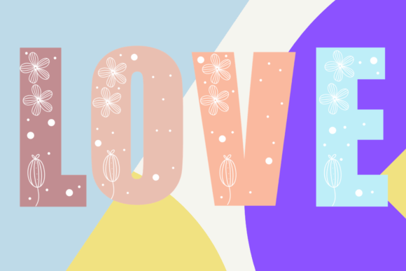 Flower Colorful Font - Preview 2