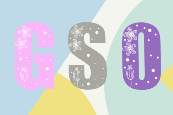 Flower Colorful Font - Preview 3