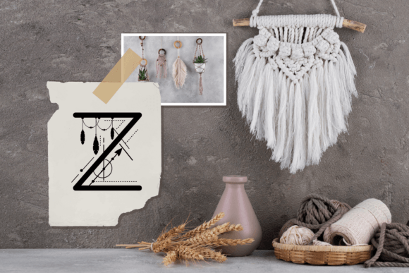 House Decor Font PNG with transparent background - Preview 1