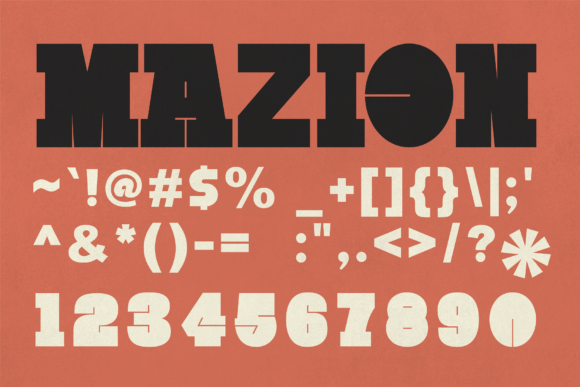 Mazion Font PNG with transparent background - Preview 4