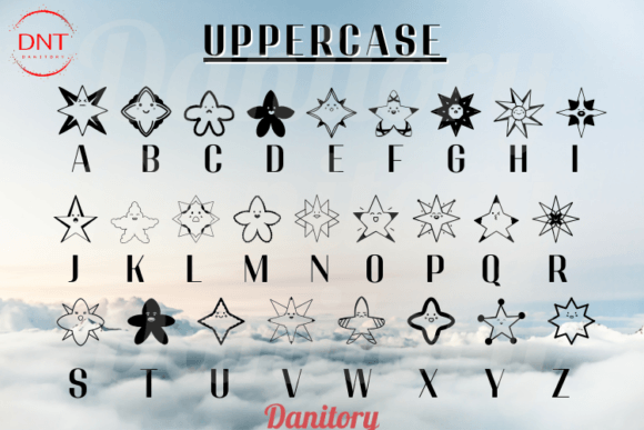 My Star Font PNG with transparent background - Preview 1