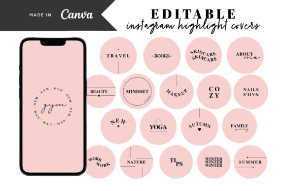 Pink Instagram Story Highlight Covers